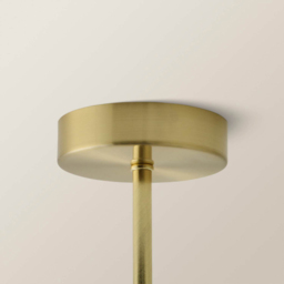 ValueLights Kincaid 3 Arm Tapered Shade Brushed Gold Chandelier Ceiling Light with Bulb - Size: 45 x 46 x 46cm - Wilko - thumbnail 5