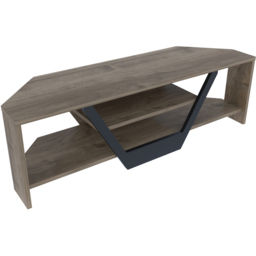 Decorotika Sares 2 Shelf Walnut and Black Modern TV Unit - Size: 36.8 x 120 x 35cm - Multi - Wilko - thumbnail 3