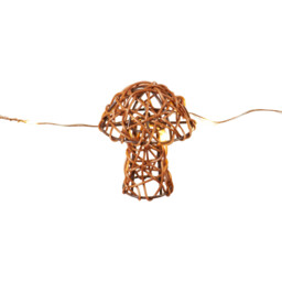Autumnal Mushroom Rattan String Light - Brown - The Fall Collection - Wilko - thumbnail 5