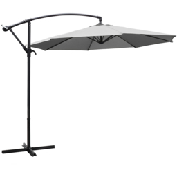 Living and Home Light Grey Cantilever Parasol with Cross Base 3m - Wilko - thumbnail 1