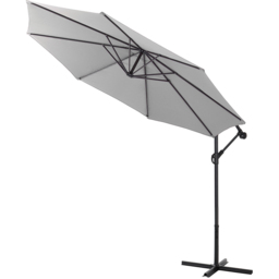 Living and Home Light Grey Cantilever Parasol with Cross Base 3m - Wilko - thumbnail 4