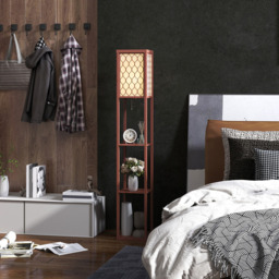 Portland 3 Shelf Brown Floor Lamp - Size: 160 x 26 x 26cm - Wilko - thumbnail 5
