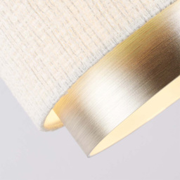 Lighting Collection Amelie 2 Tier Cream and Gold Ceiling Lamp Shade 37cm - Size: 18 x 37 x 37cm - White, Silver and Champagne - Wilko - thumbnail 5