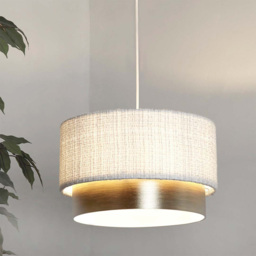 Lighting Collection Amelie 2 Tier Cream and Gold Ceiling Lamp Shade 37cm - Size: 18 x 37 x 37cm - White, Silver and Champagne - Wilko - thumbnail 3