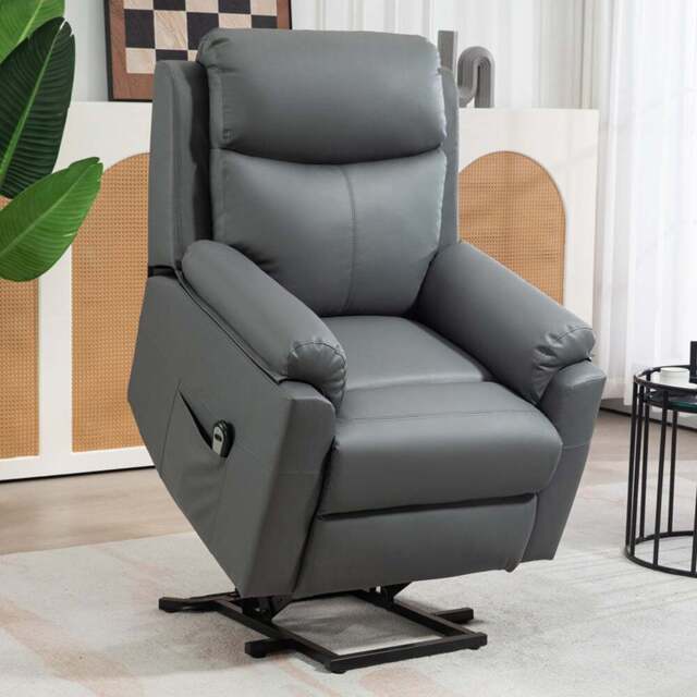 Portland Grey Power Lift Recliner Electric Chair with Remote - Size: Single - Wilko - image 1