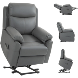 Portland Grey Power Lift Recliner Electric Chair with Remote - Size: Single - Wilko - thumbnail 3