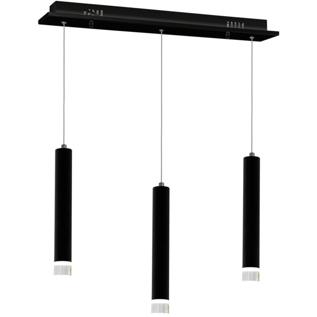 Milagro Carbon Black LED 3 Pendant Lamp 230V - Size: 3 x 45 x 90cm - Wilko - image 1