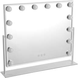 Living and Home White LED Makeup Mirror with Modes - Size: 45.5 x 55 x 10cm - Wilko