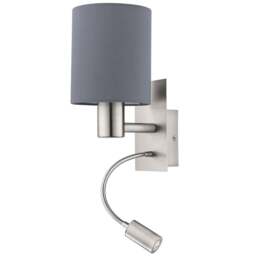 EGLO Pasteri Wall and Reading Light - Size: 15.0 x 19.5 x 38.0cm - Wilko - thumbnail 1