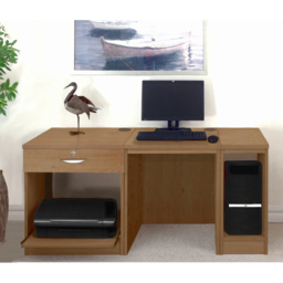 R White Cabinets Single Drawer Dark Brown Set-10 Desk with Printer Shelf - Size: 72.8 x 150 x 54cm - Wilko - thumbnail 5