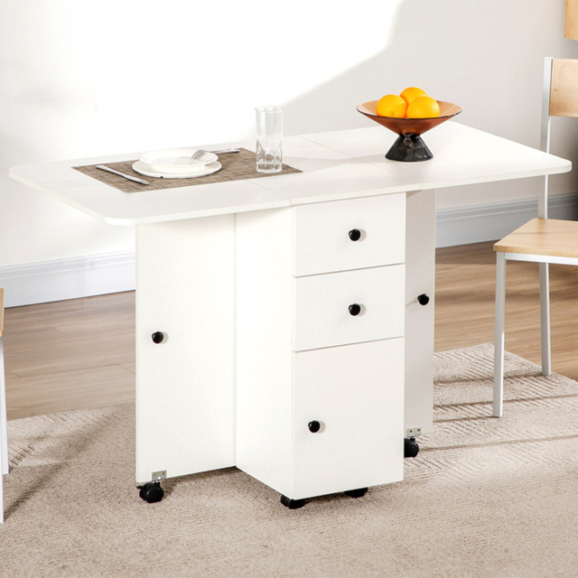 Portland 6 Seater Extendable Dining Table White - Wilko - image 1