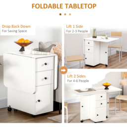 Portland 6 Seater Extendable Dining Table White - Wilko - thumbnail 7