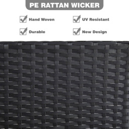 Sofia 4 Seater Black Rattan Outdoor Sofa Set with Table and Seat Cushions - MCC - Wilko - thumbnail 3