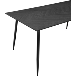 Loft24 Monza 4 Seater Grey Oak Rectangular Dining Table - Fishbone Greyoak/Black - Wilko - thumbnail 6