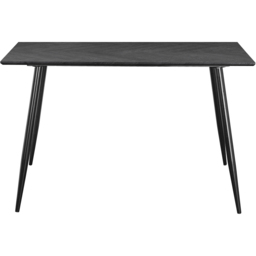 Loft24 Monza 4 Seater Grey Oak Rectangular Dining Table - Fishbone Greyoak/Black - Wilko - thumbnail 4