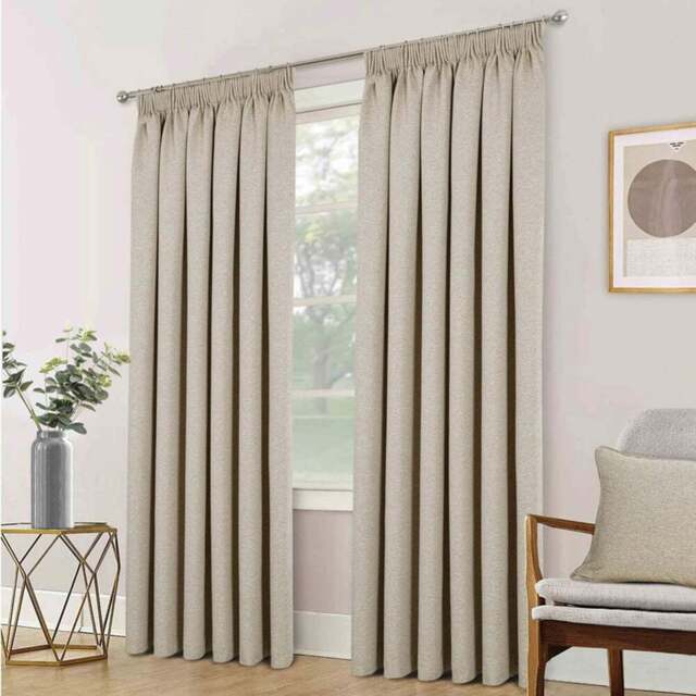 Divante Dusk Blackout Thermal Curtains - Natural/137cm/168cm - Wilko - image 1