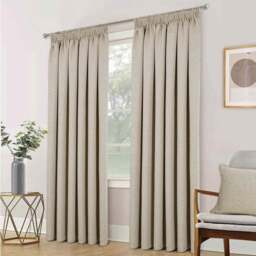 Divante Dusk Blackout Thermal Curtains - Natural/137cm/168cm - Wilko