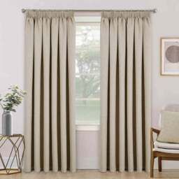 Divante Dusk Blackout Thermal Curtains - Natural/137cm/168cm - Wilko - thumbnail 3