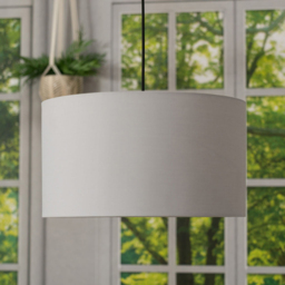 ValueLights Reni Grey Fabric Large Drum Shade - Size: 45 x 25 x 45cm - Wilko - thumbnail 4