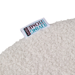 Living and Home Set of 2 White Sherpa Fleece Upholstered Dining Chair - Wilko - thumbnail 6