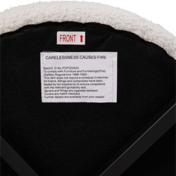 Living and Home Set of 2 White Sherpa Fleece Upholstered Dining Chair - Wilko - thumbnail 7