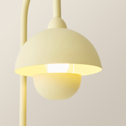 ValueLights Tilly Pastel Lemon Arched Dome Shade Metal LED Floor Lamp - Size: 58.5 x 30.5 x 16cm - Yellow - Wilko - thumbnail 4