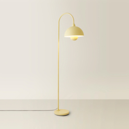 ValueLights Tilly Pastel Lemon Arched Dome Shade Metal LED Floor Lamp - Size: 58.5 x 30.5 x 16cm - Yellow - Wilko - thumbnail 6