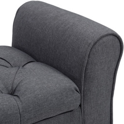 Living and Home Grey Storage Ottoman Bench - Wilko - thumbnail 5