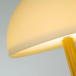 Lighting Collection LED White Glass Shade Rechargeable Table Lamp - Size: 32 x 17.5 x 17.5cm - Mustard & White - Wilko - thumbnail 5