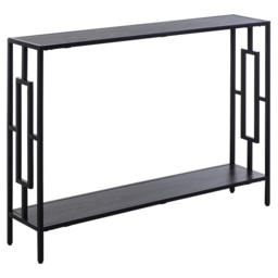 Portland Grey and Black Narrow Console Table - Size: 106 x 24 x 76cm - Wilko - thumbnail 3