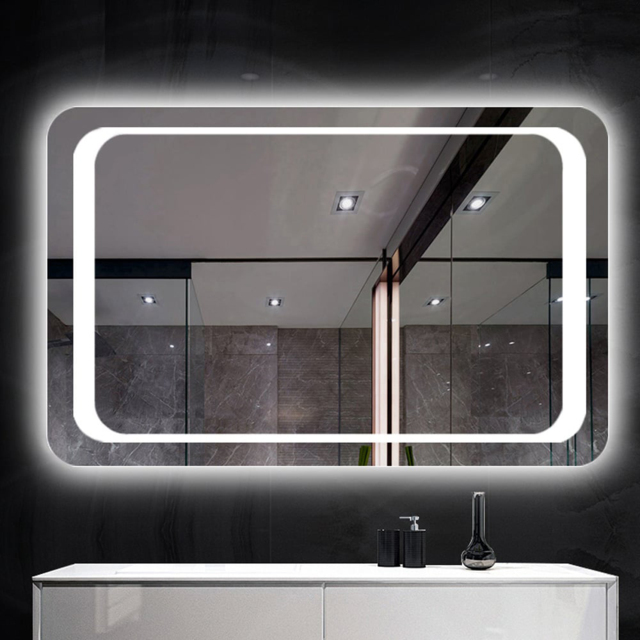 LED Wall Mounted Steam Free Illuminated Bathroom Mirror 80 X 60Cm - Size: 4.2 x 80 x 60cm - Living and Home - Wilko - image 1