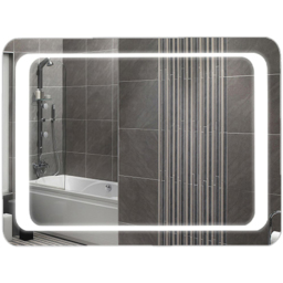 LED Wall Mounted Steam Free Illuminated Bathroom Mirror 80 X 60Cm - Size: 4.2 x 80 x 60cm - Living and Home - Wilko - thumbnail 3