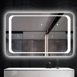 LED Wall Mounted Steam Free Illuminated Bathroom Mirror 80 X 60Cm - Size: 4.2 x 80 x 60cm - Living and Home - Wilko