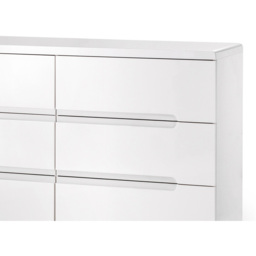 Julian Bowen Manhattan 6 Drawer White Wide Chest of Drawers - Wilko - thumbnail 4