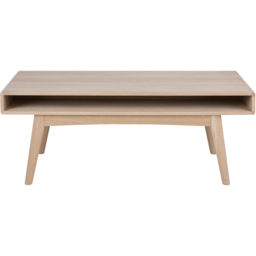 Florence Marte Single Shelf White Oak Coffee Table - Size: 50 x 130 x 70cm - Furniture To Go - Wilko - thumbnail 4