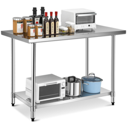 Costway Stainless Steel Catering Table - Size: 131 x 85 x 13cm - Multi - Wilko - thumbnail 4
