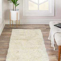 Homemaker Ivory Soft Washable Shaggy Rug 67 x 180cm - Cream - Wilko - thumbnail 3