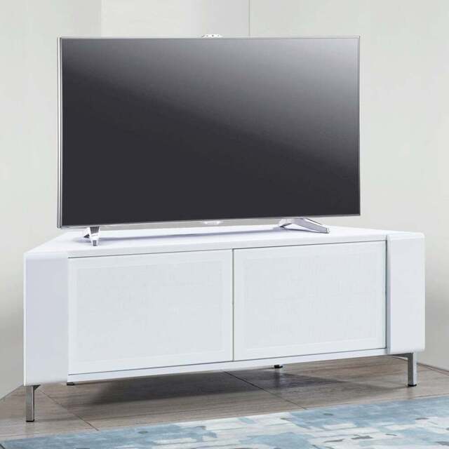 MDA Designs Corvus 2 Door White TV Cabinet - Size: 45 x 120 x 47cm - Wilko - image 1