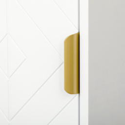 Kleankin 2 Door White and Gold Freestanding Bathroom Cabinet with Adjustable Shelf - Size: 170.7 cm x 30.0 cm x 30.0 cmcm - Wilko - thumbnail 4