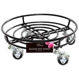 Samuel Alexander Tom Chambers Round Black Metal Pot Stand 2 Pack - Size: 10 x 32 x 32cm - Wilko
