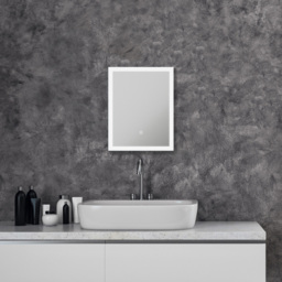 Sorrelis Mirae LED Mirror with Shaver Socket 50 x 39cm - Size: 39 x 50 x 5.4cm - Multi - Wilko - thumbnail 3