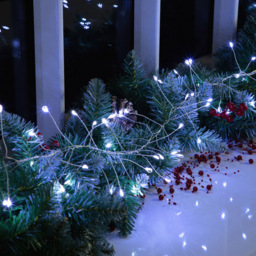 The Christmas Workshop 5.6m 680 White LED Silver Cluster String Light - Wilko - thumbnail 4