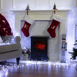The Christmas Workshop 5.6m 680 White LED Silver Cluster String Light - Wilko - thumbnail 7