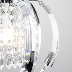 ValueLights Acurva Acrylic Chrome Pendant Shade - Size: 18 x 28 x 28cm - Silver - Wilko - thumbnail 6