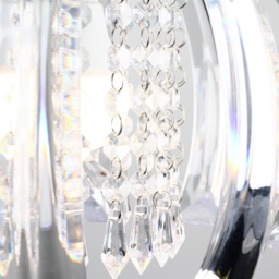 ValueLights Acurva Acrylic Chrome Pendant Shade - Size: 18 x 28 x 28cm - Silver - Wilko - thumbnail 7