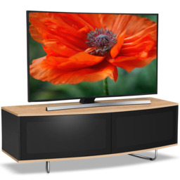 Centurion Supports Caru Gloss Black 2 Door TV Unit - Size: 43 x 120 x 50cm - Multi - Wilko - thumbnail 4