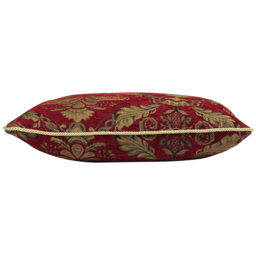 Paoletti Shiraz Burgundy Floral Jacquard Cushion - Size: 45 x 45 cm - Red - Wilko - thumbnail 4