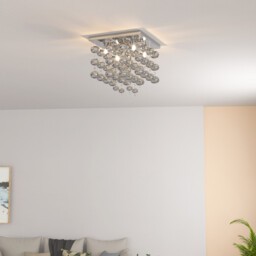 Layla Square Flush Ceiling Fitting Chrome - Wilko - thumbnail 5