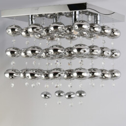 Layla Square Flush Ceiling Fitting Chrome - Wilko - thumbnail 3