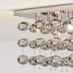 Layla Square Flush Ceiling Fitting Chrome - Wilko - thumbnail 6